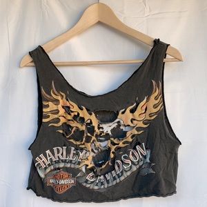 Vintage Harley Davidson cropped tank